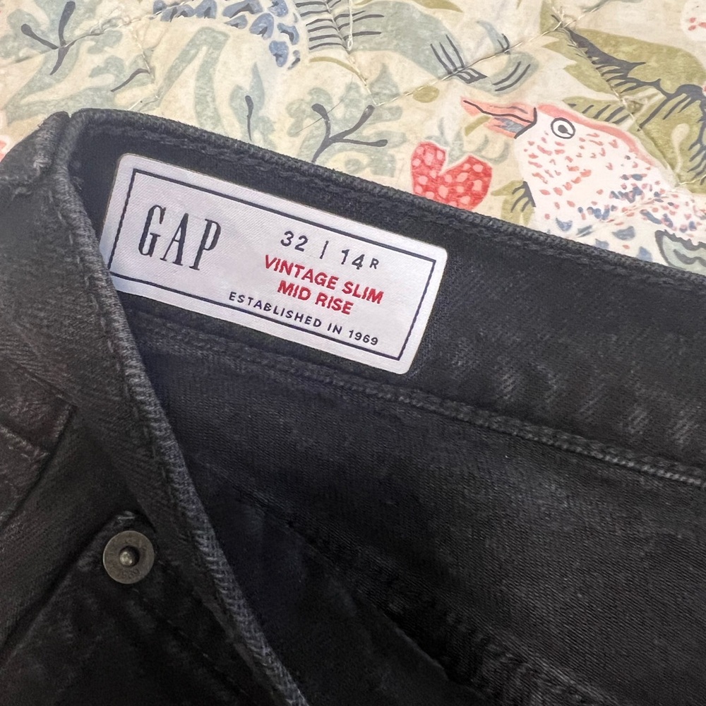 GAP Black Vintage Slim Jeans
